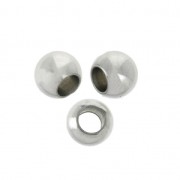 8 x 6.5 mm flat round beads in stainless steel x5|raw }}