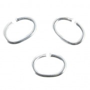 7.5x5x1mm Oval Open Jump rings - fine silver plating x25|raw }}