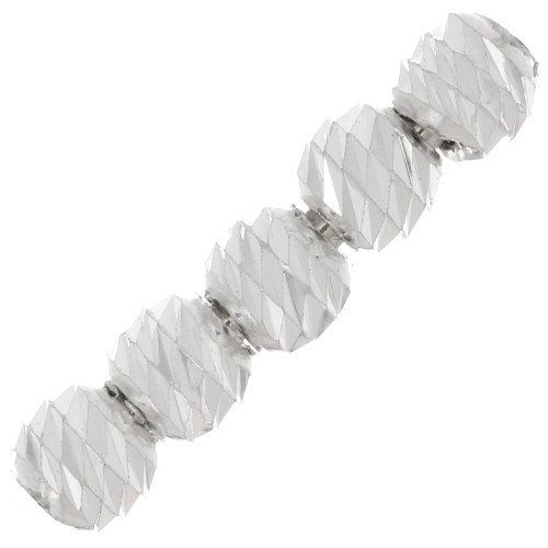 Diamond-studded round beads 2 mm - Silver 925 x50