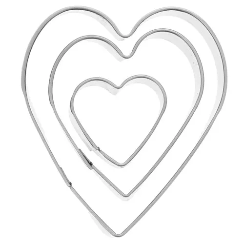 Heart cutter set x3