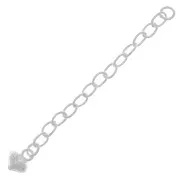 Heart Extension chain 55mm 925 Silver x10