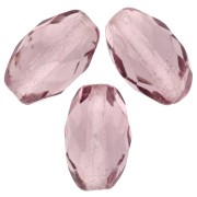 Faceted Olives 12x7.5 mm Light Amethyst x20