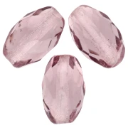 Faceted Olives 12x7.5 mm Light Amethyst x20