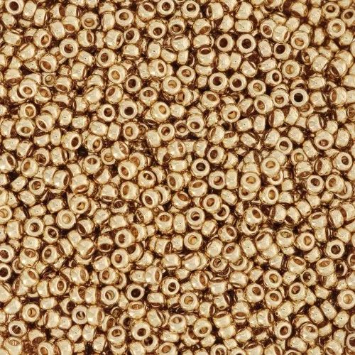 Miyuki Seed beads 15/0 193 - 24kt Gold Light Plated x5g
