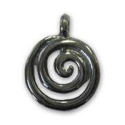 Spiral charm 17mm black nickel x1|raw }}