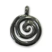 Spiral charm 17mm black nickel x1