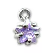 Silver Star charm zirconium oxide 8mm Alexandrite x1