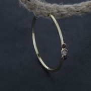 Earring Hoops Square wire for 3 and 4 mm flat back cabochons 48x2 mm Silver Tonex2