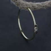 Earring Hoops Square wire for 3 and 4 mm flat back cabochons 48x2 mm Silver Tonex2