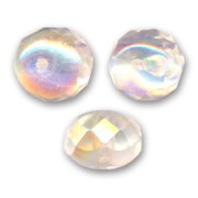Fire Polished Donut-shaped beads 9x6mm Crystal AB x25|raw }}