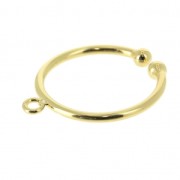 Adjustable Ring 1 loop - fine Gold plated x1|raw }}