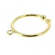 Adjustable Ring 1 loop - fine Gold plated x1