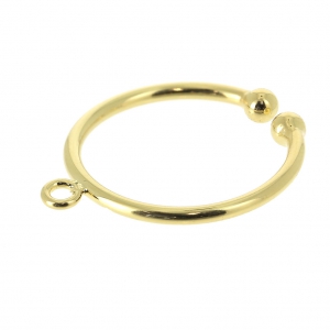 Adjustable Ring 1 loop - fine Gold plated x1