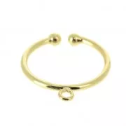 Adjustable Ring 1 loop - fine Gold plated x1