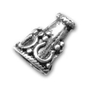 Cones 12x8mm Old silver tone x4|raw }}