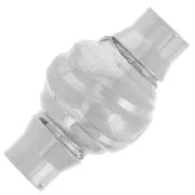 925 Sterling Silver Magnetic clasp spiral pattern for bracelet or 3 mm cord x1