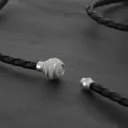 925 Sterling Silver Magnetic clasp spiral pattern for bracelet or 3 mm cord x1