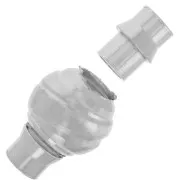 925 Sterling Silver Magnetic clasp spiral pattern for bracelet or 3 mm cord x1