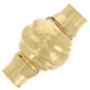 925 Sterling Silver Magnetic clasp spiral for bracelet or 3 mm cord Gold Tone x1