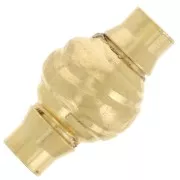 925 Sterling Silver Magnetic clasp spiral for bracelet or 3 mm cord Gold Tone x1