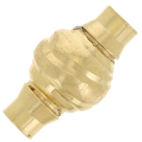 925 Sterling Silver Magnetic clasp spiral for bracelet or 3 mm cord Gold Tone x1