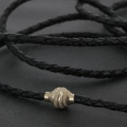 925 Sterling Silver Magnetic clasp spiral for bracelet or 3 mm cord Gold Tone x1