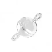 925 Sterling Silver Magnetic ball clasp 16x8 mm x1