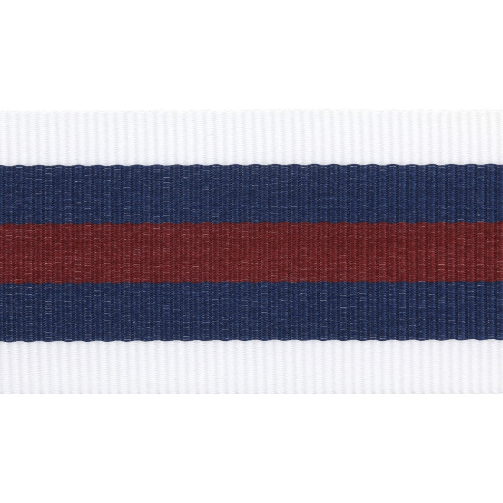Striped Grosgrain Ribbon For Sewing 24 Mm Navy White Red Blue X 1m