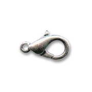 Old silver colored lobster claw clasp 13mm|raw }}