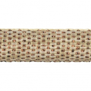 Frou-Frou Ribbon with Lurex 5 mm Brown/Copper Tone x1m