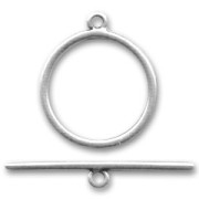Toggle clasp 34mm Antic Silver tone x1|raw }}