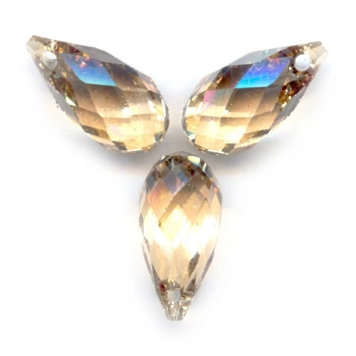 PureCrystal Drops 6010 Crystal Golden Shadow 11x5.5mm x4