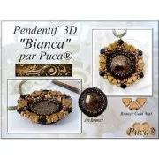 Glass Cabochon by Puca® 18 mm  Opaque Sapphire Silver x 1