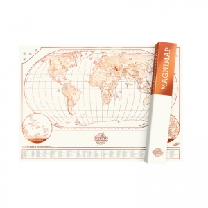 Magnet World Map Luckies London 61.5x43.4 cm Travel Edition x1