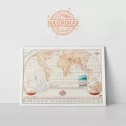 Magnet World Map Luckies London 61.5x43.4 cm Travel Edition x1