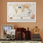 Magnet World Map Luckies London 61.5x43.4 cm Travel Edition x1