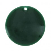 Round metal Epoxy Enamelled sequins 20 mm- Fir Green x5|raw }}