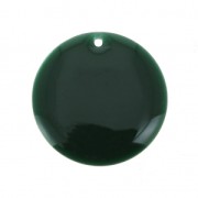 Round metal Epoxy Enamelled sequins 16 mm - Fir Green x6|raw }}