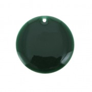 Round metal Epoxy Enamelled sequins 12 mm - Fir Green x8|raw }}