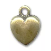 Heart charm 16mm bronze tone x1