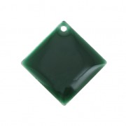 Metal epoxy resin sequins shape diamond/square 16x16 mm - Fir Green x8