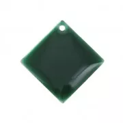 Metal epoxy resin sequins shape diamond/square 16x16 mm - Fir Green x8