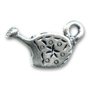 Watering can charm 13mm Old silver tone x1