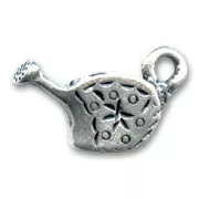 Watering can charm 13mm Old silver tone x1