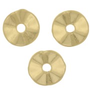 Irregular Rondelles spacers 10 mm Gold Tone x10|raw }}