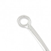 925 Sterling Silver Half Jonc Spacer 2 loops x1