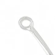 925 Sterling Silver Half Jonc Spacer 2 loops x1