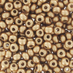 Preciosa Seed beads 11/0 2 mm - Satin Gold x250g
