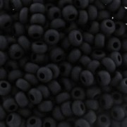 Preciosa Seed beads 9/0 2.5 mm - Jet Mat x250g|raw }}
