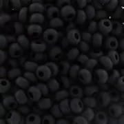 Preciosa Seed beads 9/0 2.5 mm - Jet Mat x250g
